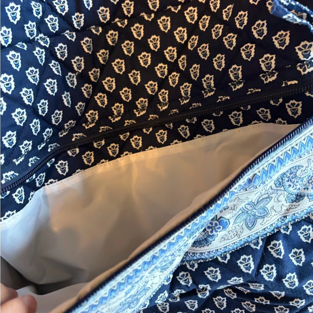 Block Print Pierre Deux Navy Diaper bag- vintage like new condition French
